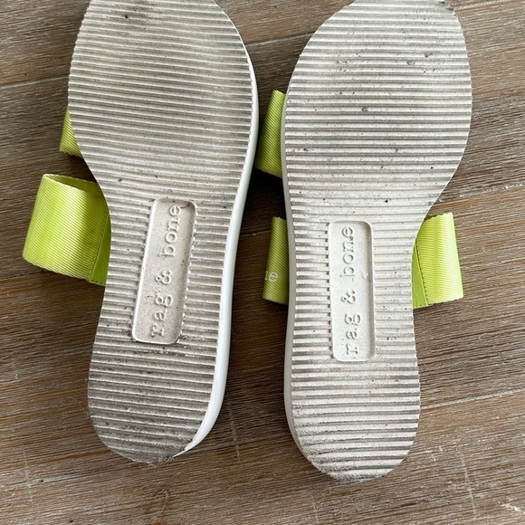 Rag & bone mila sandals acid green slides - Picture 3 of 5